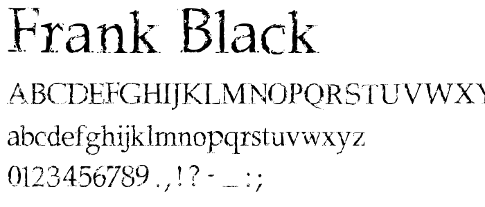 Frank Black font
